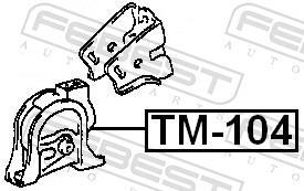 Support moteur (Silent bloc moteur) FEBEST TM-104
