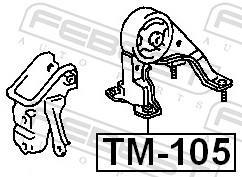 Support moteur (Silent bloc moteur) FEBEST ref. TM-105