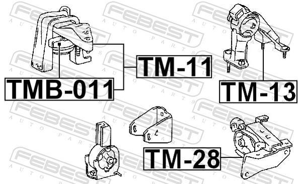 Soporte, motor FEBEST ref. TM-11