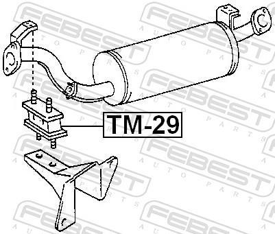 Kit de montagem, linha de escape FEBEST ref. TM-29