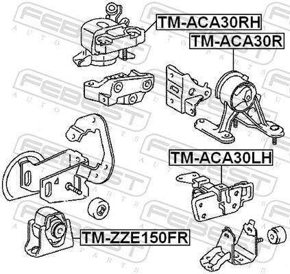Suporte do motor FEBEST ref. TM-ACA30LH