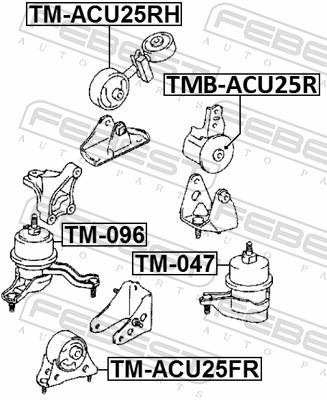 Suporte do motor FEBEST ref. TM-ACU25RH