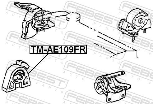 Support moteur (Silent bloc moteur) FEBEST ref. TM-AE109FR
