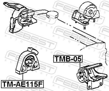 Soporte, motor FEBEST TM-AE115F