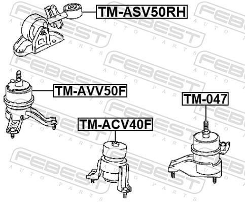 Suporte do motor FEBEST ref. TM-ASV50RH