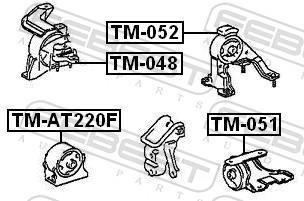 Support moteur (Silent bloc moteur) FEBEST ref. TM-AT220F