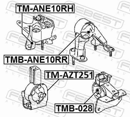 Suporte do motor FEBEST ref. TM-AZT251