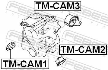 Support moteur (Silent bloc moteur) FEBEST ref. TM-CAM2