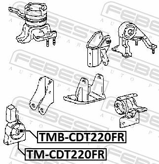 Support moteur (Silent bloc moteur) FEBEST TM-CDT220FR