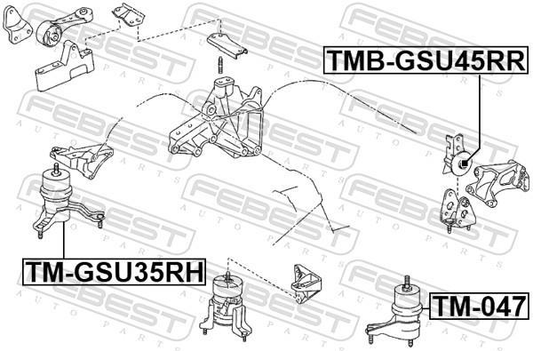 Suporte do motor FEBEST ref. TM-GSU35RH