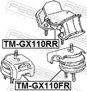 Suporte do motor FEBEST ref. TM-GX110RR