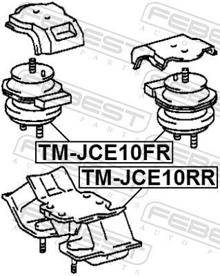 Support moteur (Silent bloc moteur) FEBEST ref. TM-JCE10RR