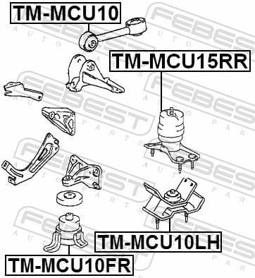 Suporte do motor FEBEST ref. TM-MCU15RR