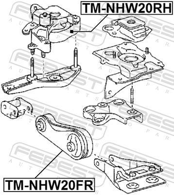 Suporte do motor FEBEST ref. TM-NHW20FR