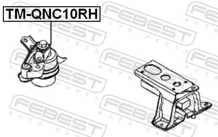 Support moteur (Silent bloc moteur) FEBEST ref. TM-QNC10RH