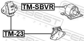 Support moteur (Silent bloc moteur) FEBEST ref. TM-SBVR