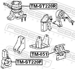 Support moteur (Silent bloc moteur) FEBEST ref. TM-ST220F