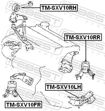 Suporte do motor FEBEST ref. TM-SXV10RH