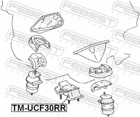 Soporte, motor FEBEST TM-UCF30RR