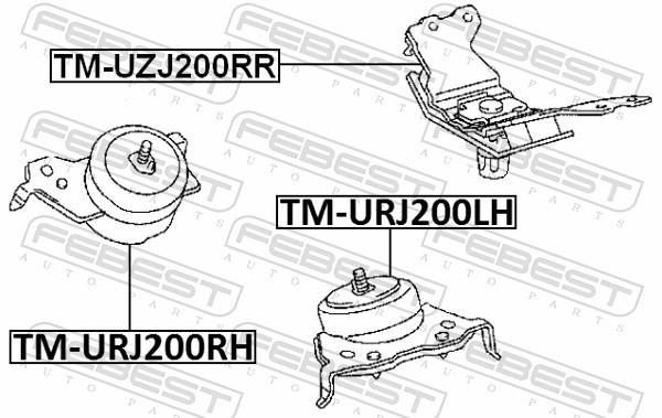 Suporte do motor FEBEST ref. TM-UZJ200RR