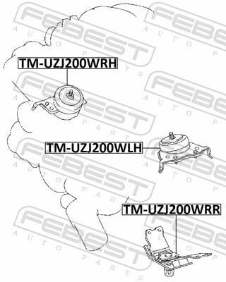 Soporte, motor FEBEST ref. TM-UZJ200WRR