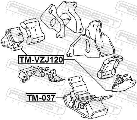 Suporte do motor FEBEST ref. TM-VZJ120
