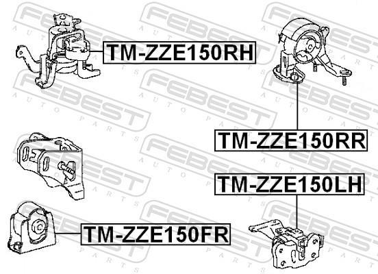 Soporte, motor FEBEST ref. TM-ZZE150LH
