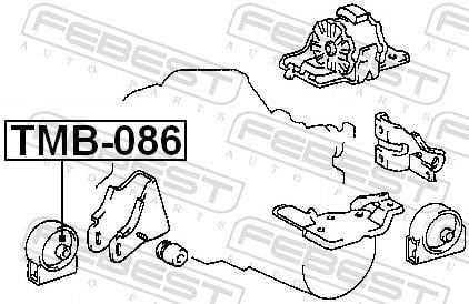 Support moteur (Silent bloc moteur) FEBEST TMB-086