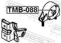 Support moteur (Silent bloc moteur) FEBEST TMB-088