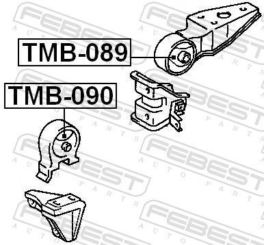 Support moteur (Silent bloc moteur) FEBEST ref. TMB-089