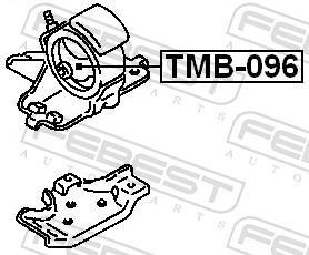 Support moteur (Silent bloc moteur) FEBEST TMB-096