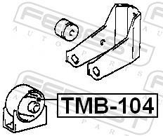 Support moteur (Silent bloc moteur) FEBEST TMB-104