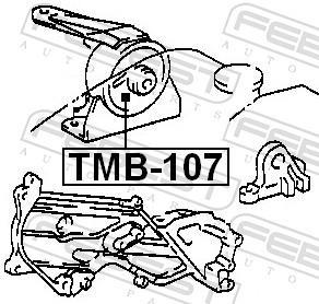 Support moteur (Silent bloc moteur) FEBEST ref. TMB-107