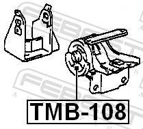 Support moteur (Silent bloc moteur) FEBEST ref. TMB-108