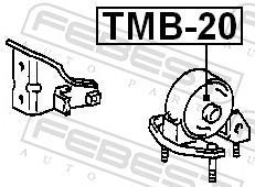 Support moteur (Silent bloc moteur) FEBEST TMB-20