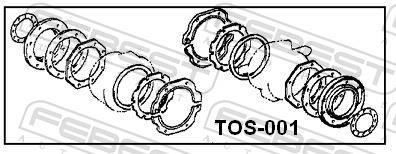 Kit de réparation, fusée d'essieu FEBEST ref. TOS-001