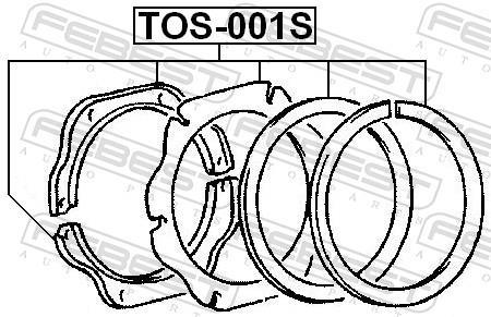 Kit de réparation, fusée d'essieu FEBEST ref. TOS-001S