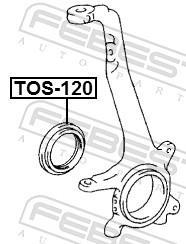 Retén, árbol de transmisión FEBEST ref. TOS-120