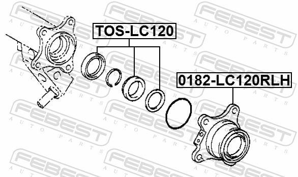 Cojinete, palier FEBEST ref. TOS-LC120
