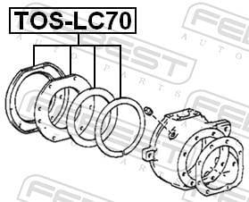 Kit de réparation, fusée d'essieu FEBEST ref. TOS-LC70