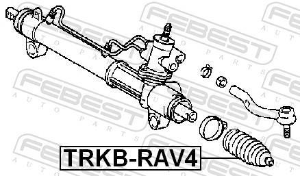 Joint-soufflet, direction (Soufflet de cremaillere) FEBEST ref. TRKB-RAV4