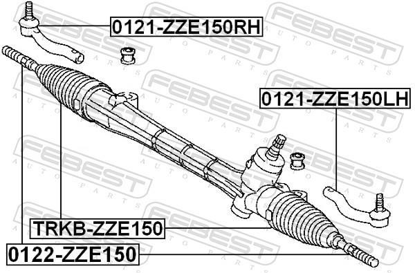 Fuelle, dirección FEBEST ref. TRKB-ZZE150