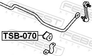 Suspension, stabilisateur FEBEST ref. TSB-070