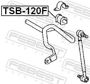 Rolamento de barra estabilizadora FEBEST ref. TSB-120F