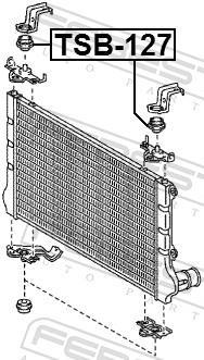 Suspension, radiateur FEBEST TSB-127