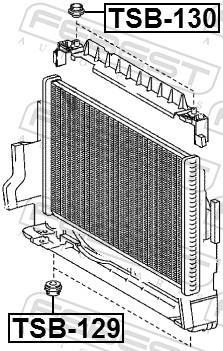 Bucha do radiador FEBEST TSB-130