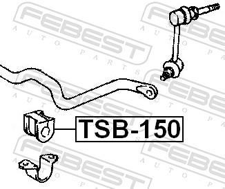 Rolamento de barra estabilizadora FEBEST ref. TSB-150