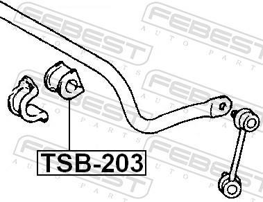 Rolamento de barra estabilizadora FEBEST ref. TSB-203