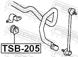 Suspension, stabilisateur FEBEST ref. TSB-205