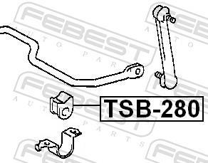 Rolamento de barra estabilizadora FEBEST ref. TSB-280